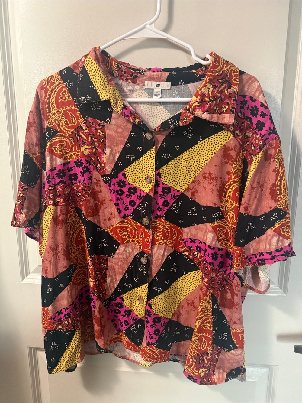 Pink Button Up Top